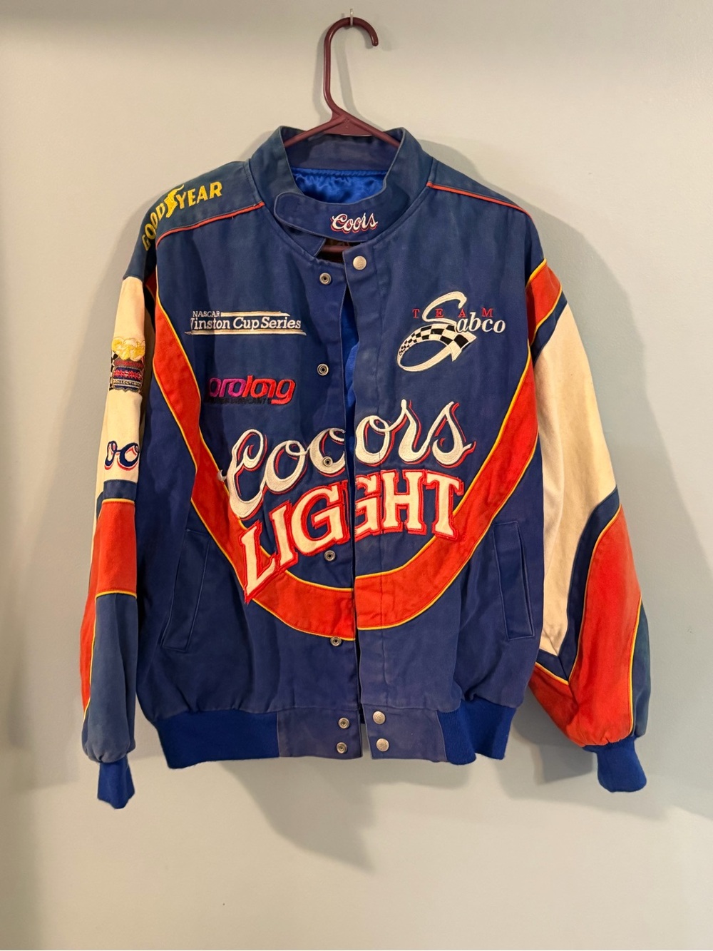 NASCAR vintage Coors Light Navy Blue Racing Jacket